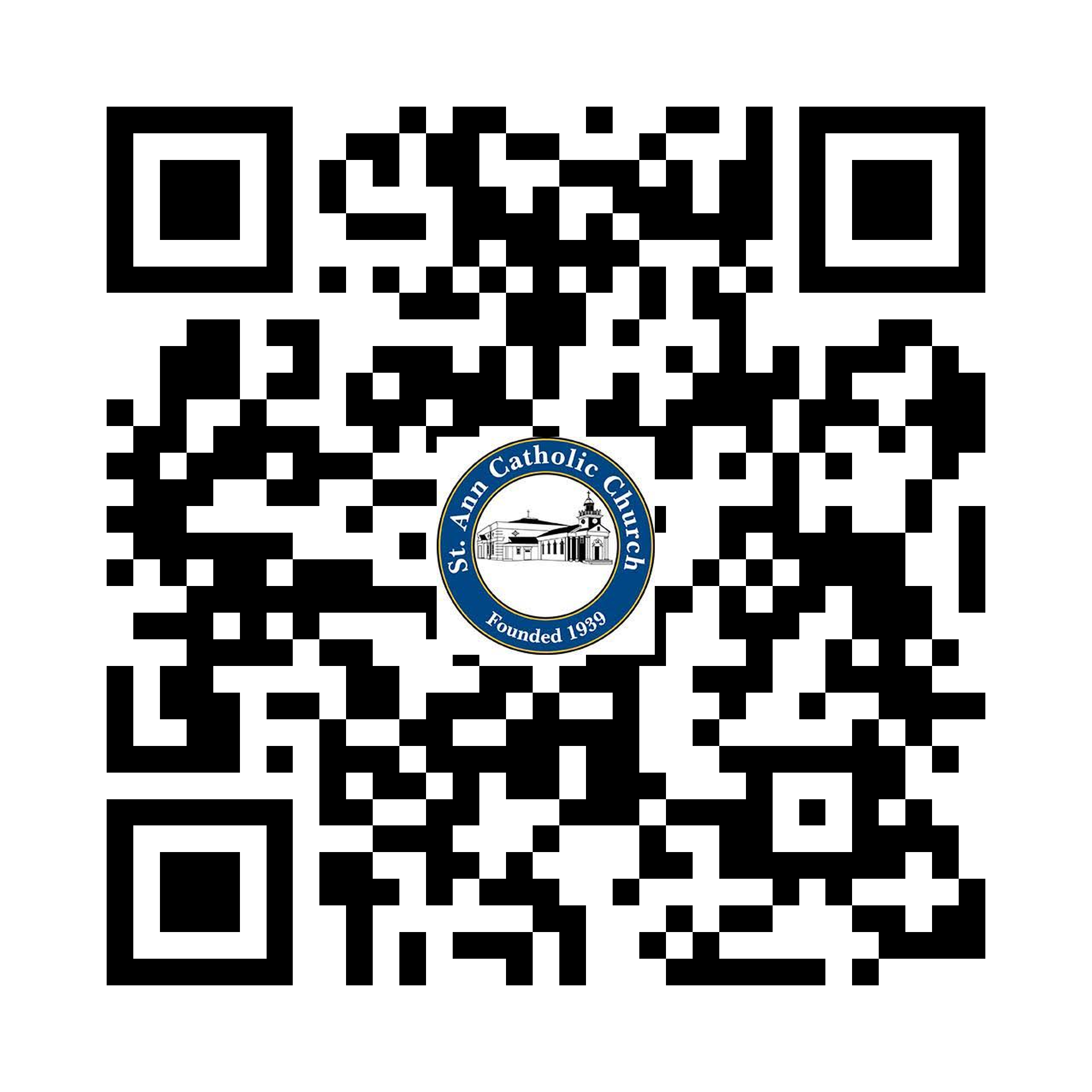 QR code for St. Ann Catholic Church